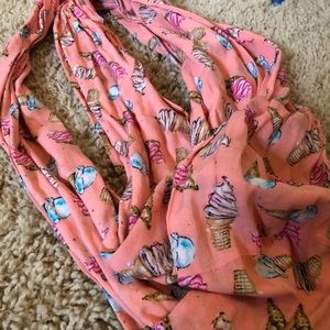 Ice cream print infinity scarf.